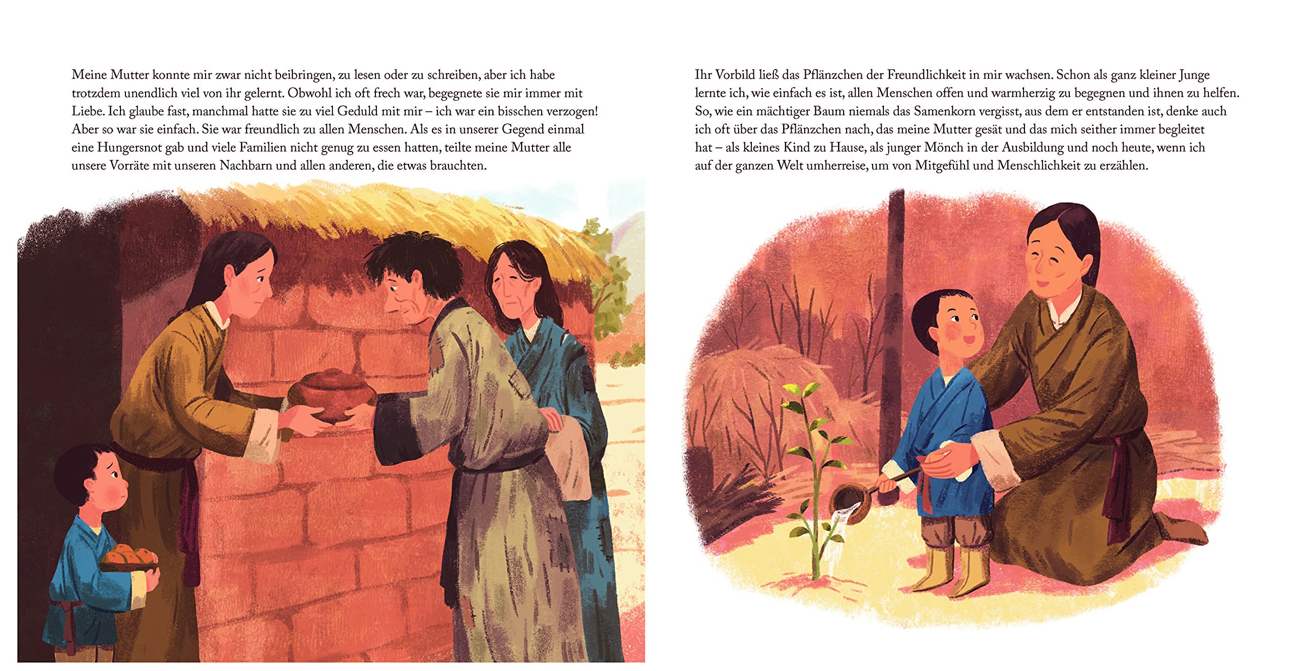 Lass die Liebe wachsen – Meine Kindheit in Tibet: Liebevoll illustriertes Bilderbuch zum Thema Freundlichkeit ab 5