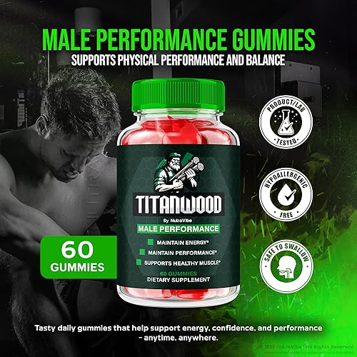 Miniatura 4 de Gomitas Titan Wood potente fórmula para energía, resistencia, impulso y apoyo diario  Gomitas de madera de titanio de gran sabor con ingredientes