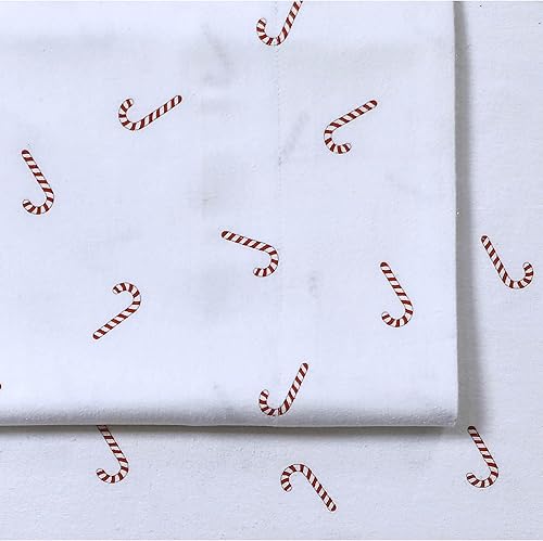 Miniatura 6 de Tribeca Living Emilia Tree - Juego de sábanas de franela ultrasuave de 170 GSM con bolsillos extra profundos, tamaño King, rojo, (EMILIASHEKI)