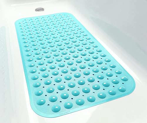 Miniatura 33 de Tapete grande antideslizante para bañera y ducha de 31 x 16 pulgadas (solo bañeras suaves/sin textura), seguro, limpio, lavable a máquina, agarre y