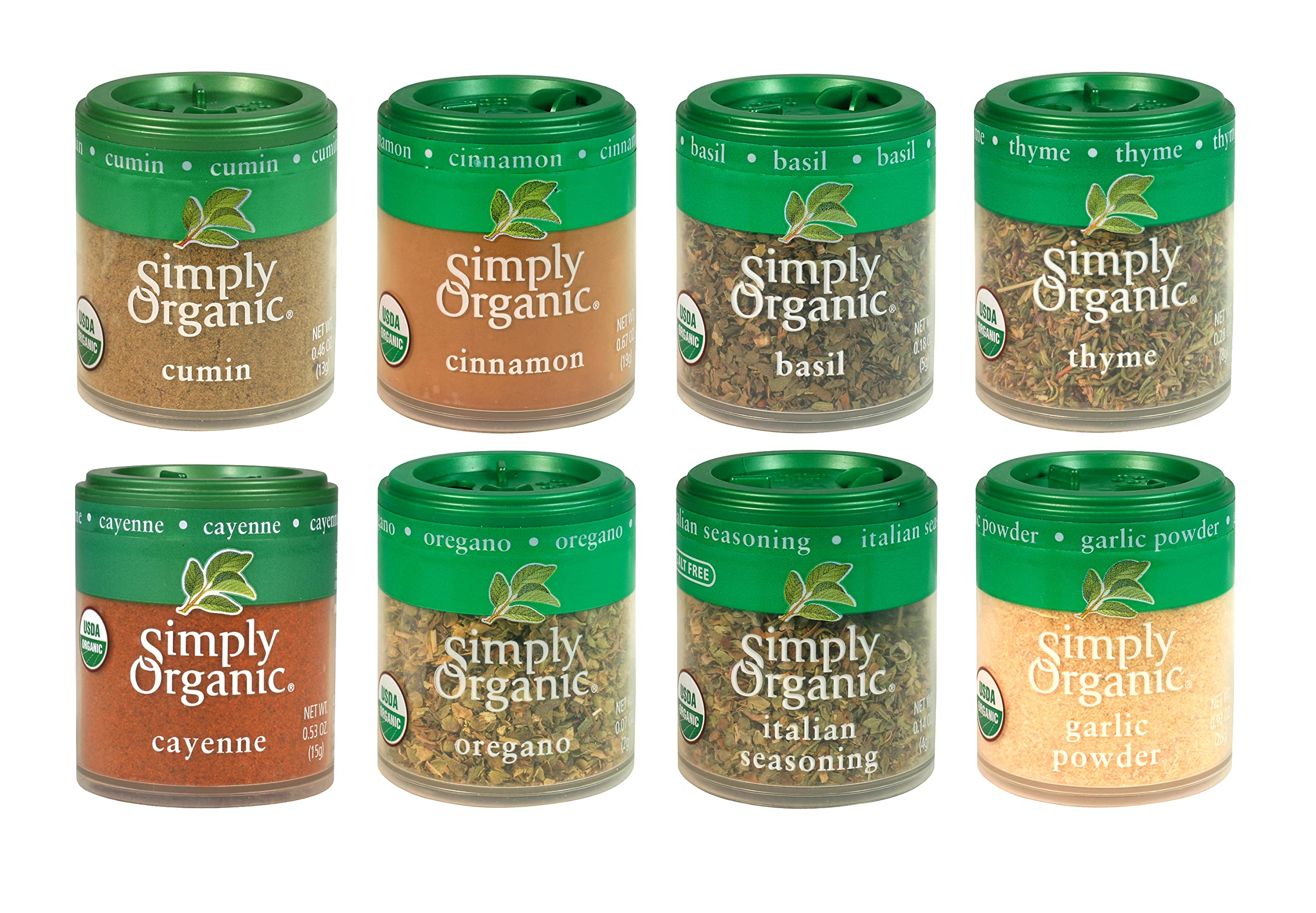 Simply Organic Basic Spice Gift Set with complimentary leaf saucer