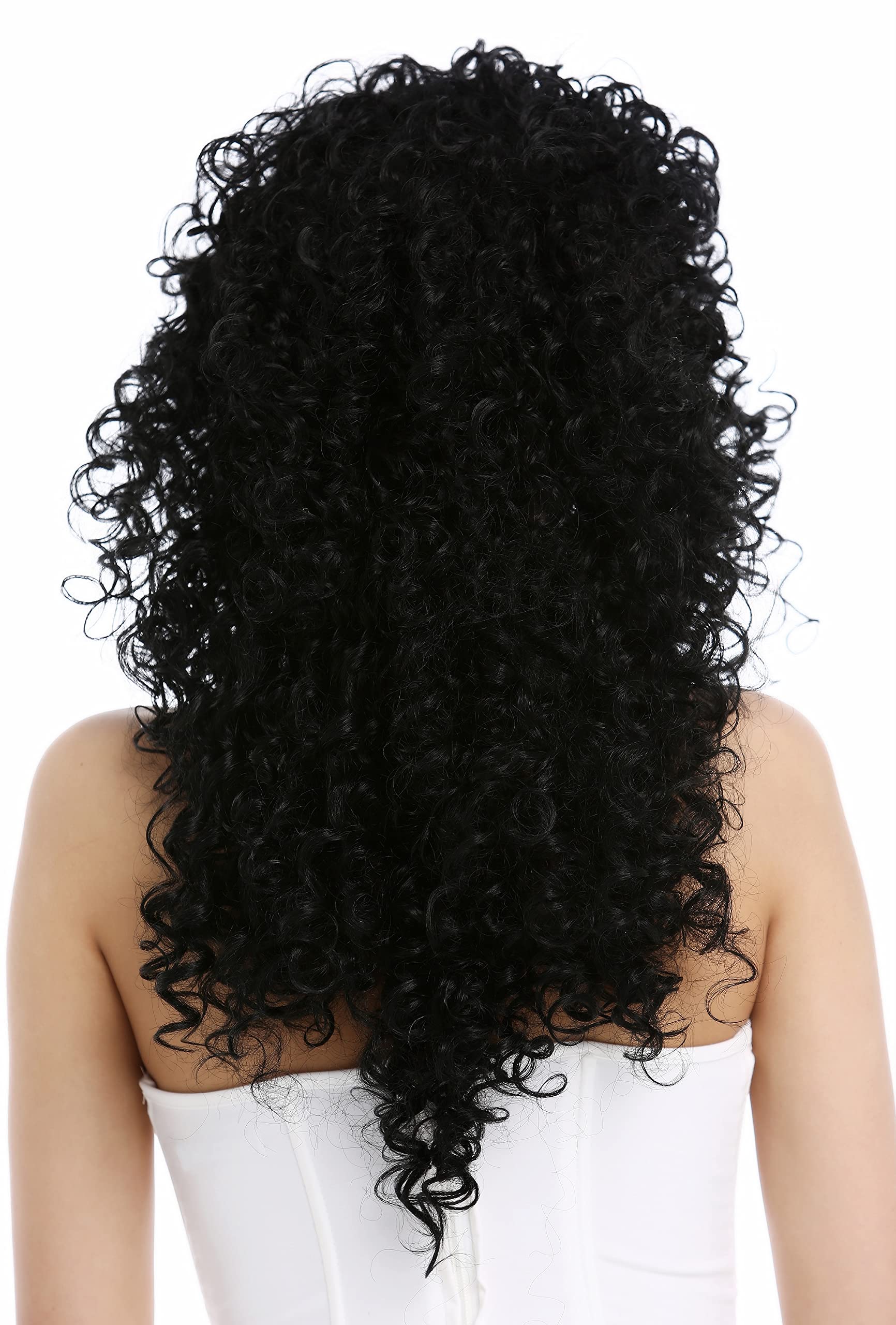 WIG ME UP - VK-35-1 Lady Wig long very curly voluminous curls curled black, black (1) - Image 4