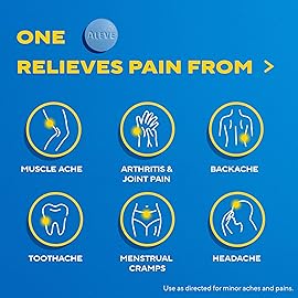 Aleve Back & Muscle Pain Relief Naproxen Sodium Tablets, Pain Reliever & Fever Reducer, Medicine for Body , 250 Count