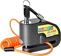Vista 9 de Bloqueo de freno de disco de alarma para motocicleta, cerraduras de motocicleta, antirrobo, bloqueo de disco de seguridad, impermeable, 110 dB