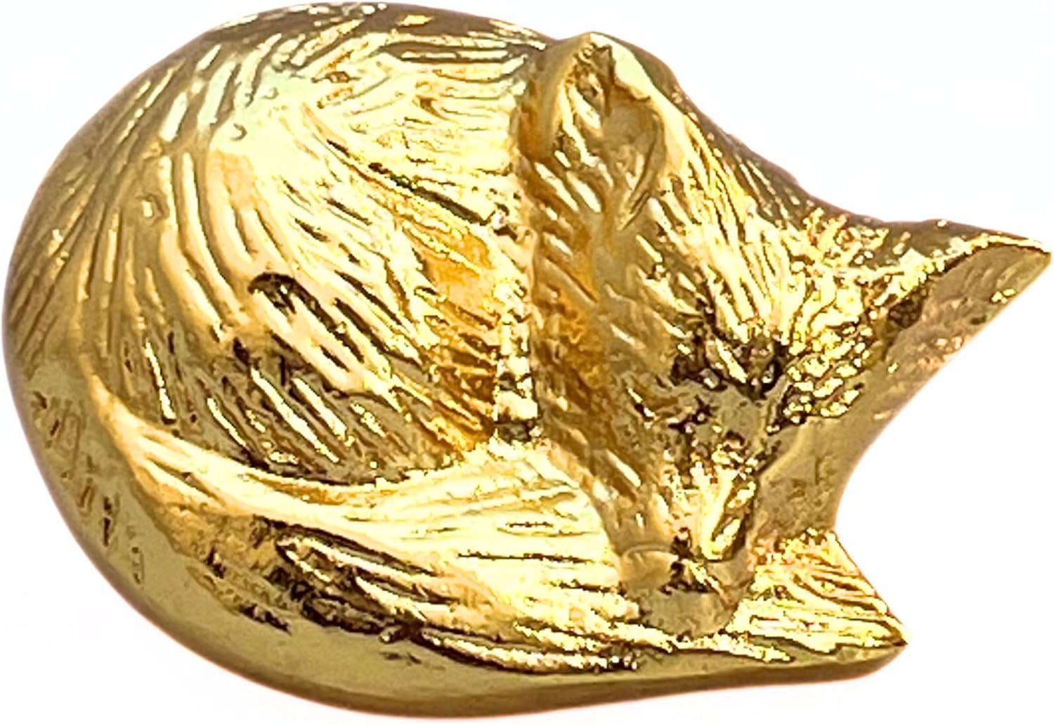 collectiblesBuy Shiny Brass Sleeping Fox Cabinet Knobs – Animal Drawer Pulls for Room, Cupboard, Closet, Dresser & Furniture Hardware | Wood Decor Knob Set (Pack of 2)