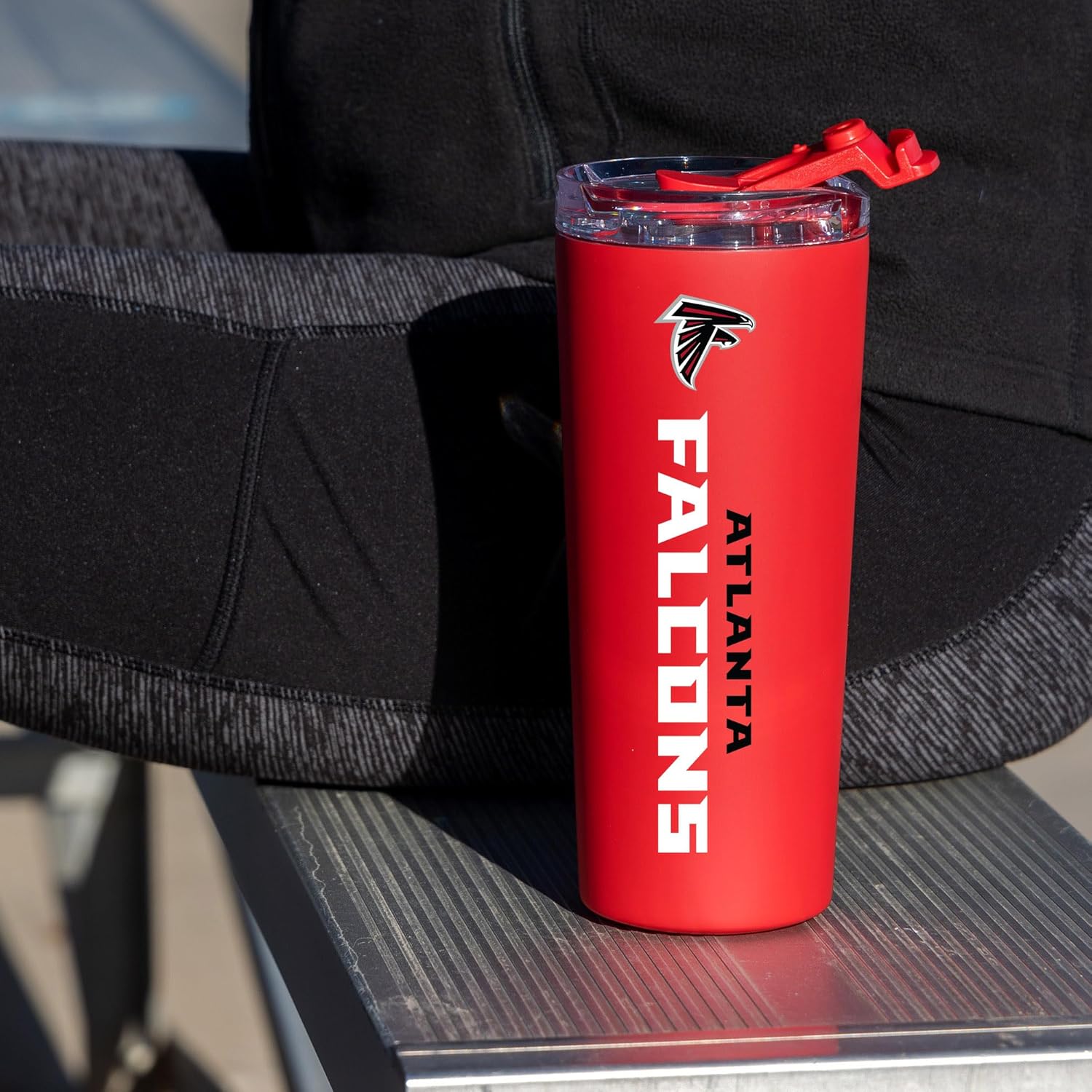 Rico Industries NFL Football 24oz Stainless Steel Tumbler with Lid and Dual Functioning Lid