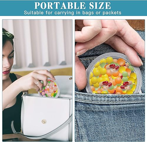 Miniatura 6 de Paquete de 20 latas de metal de 3.5 onzas, latas redondas vacías con parte superior transparente, latas de almacenamiento para cocina, oficina,