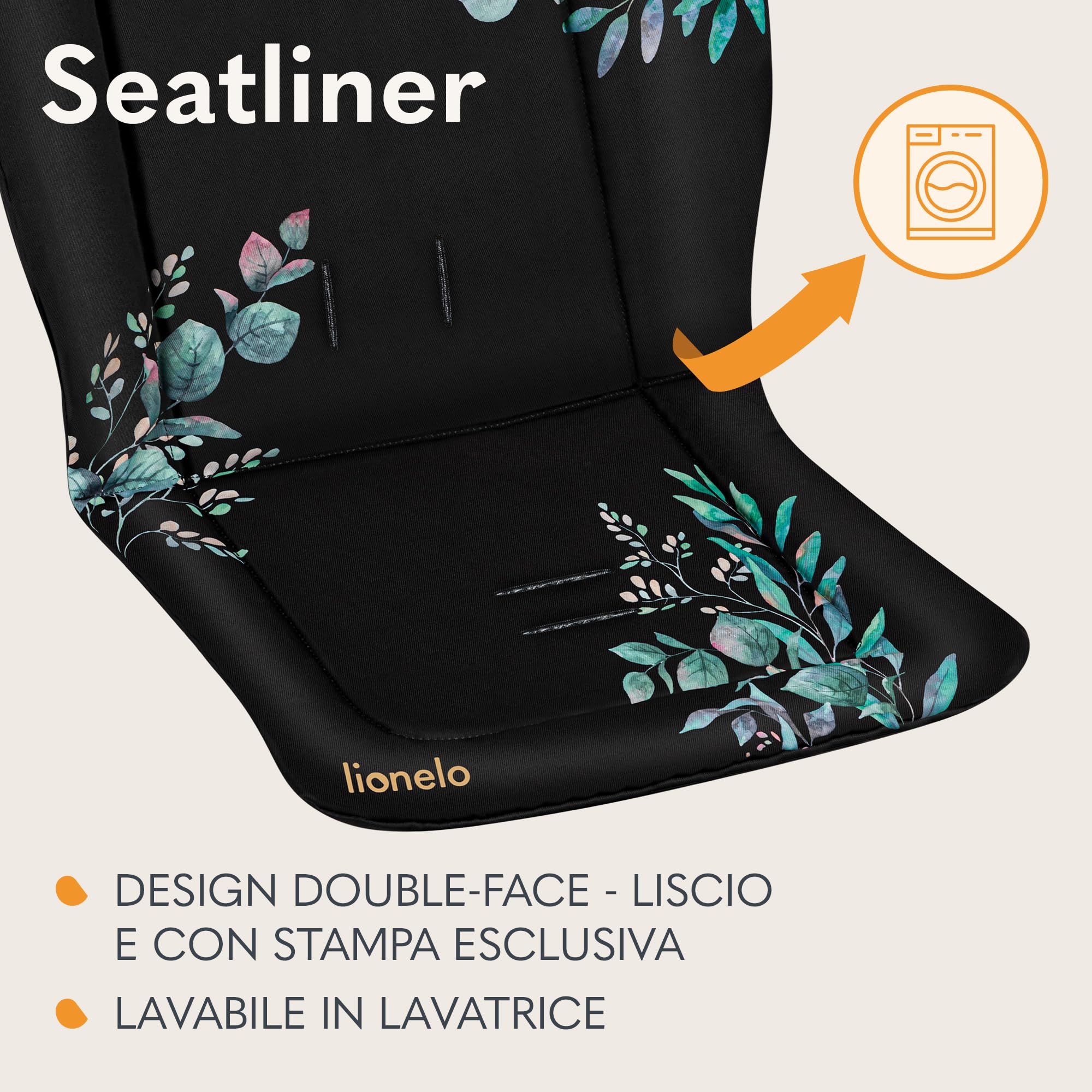 lionelo SEATLINER Materassino universale copriseduta per passeggino, materiale impermeabile double-face, compatibile con la maggior parte dei passeggini, copriseduta morbido per passeggino