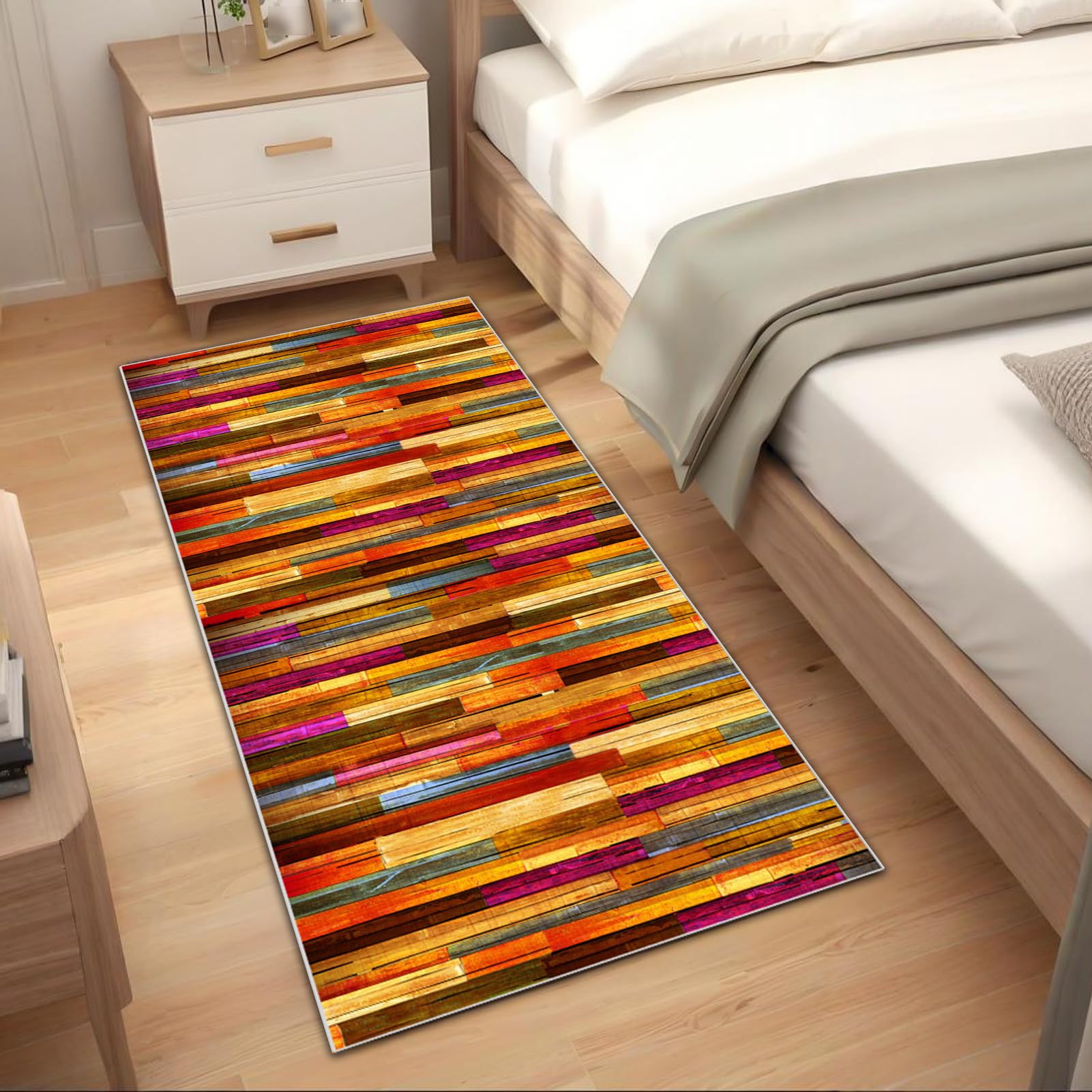Tapis de Cuisine Long Tapis de Passage Lavable en Machine Antidérapant 50 x 220 cm Tapis de Couloir Absorbant Tapis de Sol pour Couloir Cuisine Devant Evier Salle à Manger Buanderie Chambre