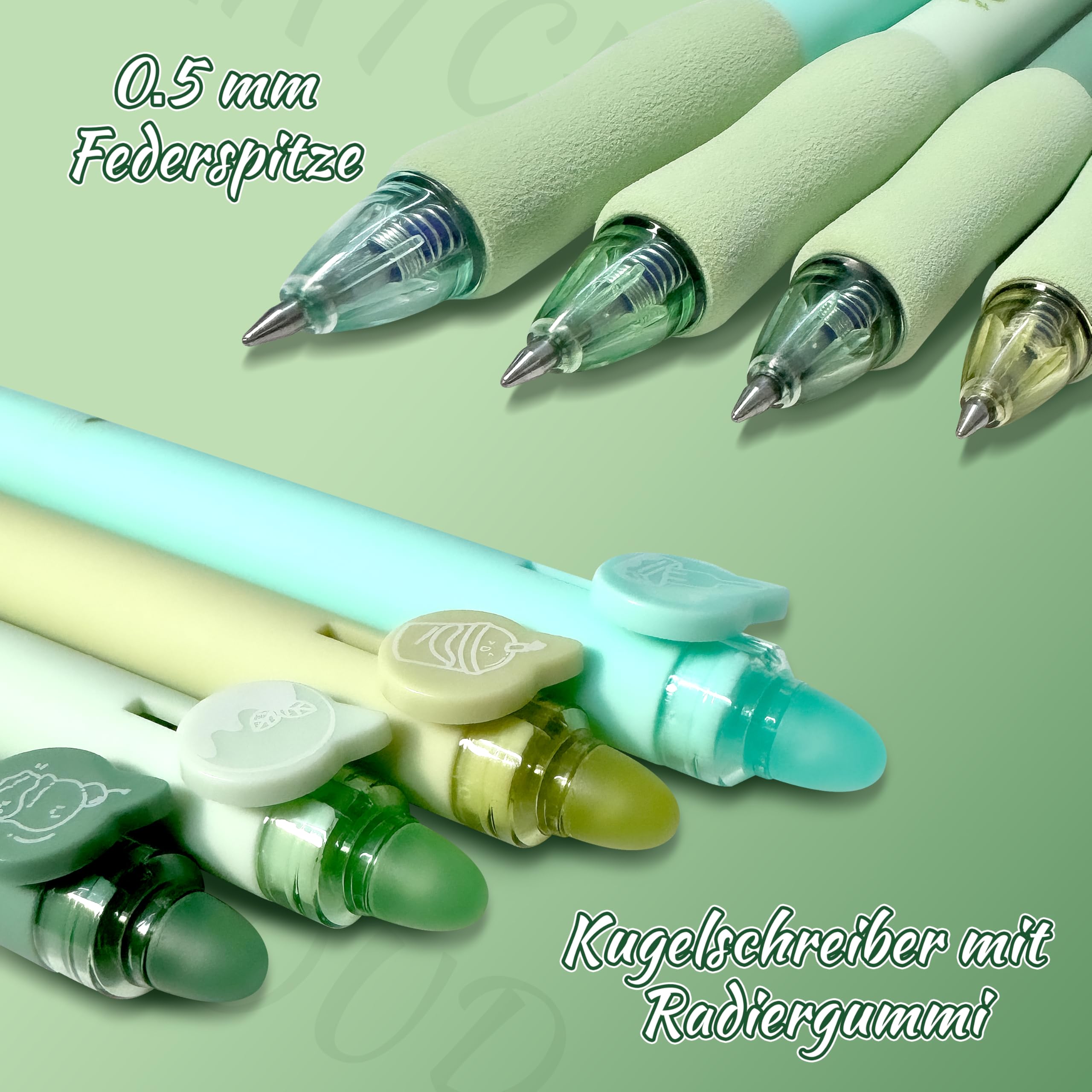 Linkgood Penna a sfera cancellabile, 4 pezzi, penna a sfera cancellabile, 0,5 mm, blu, set di penne cancellabili, per bambini, regalo per adulti, forniture per ufficio (viola