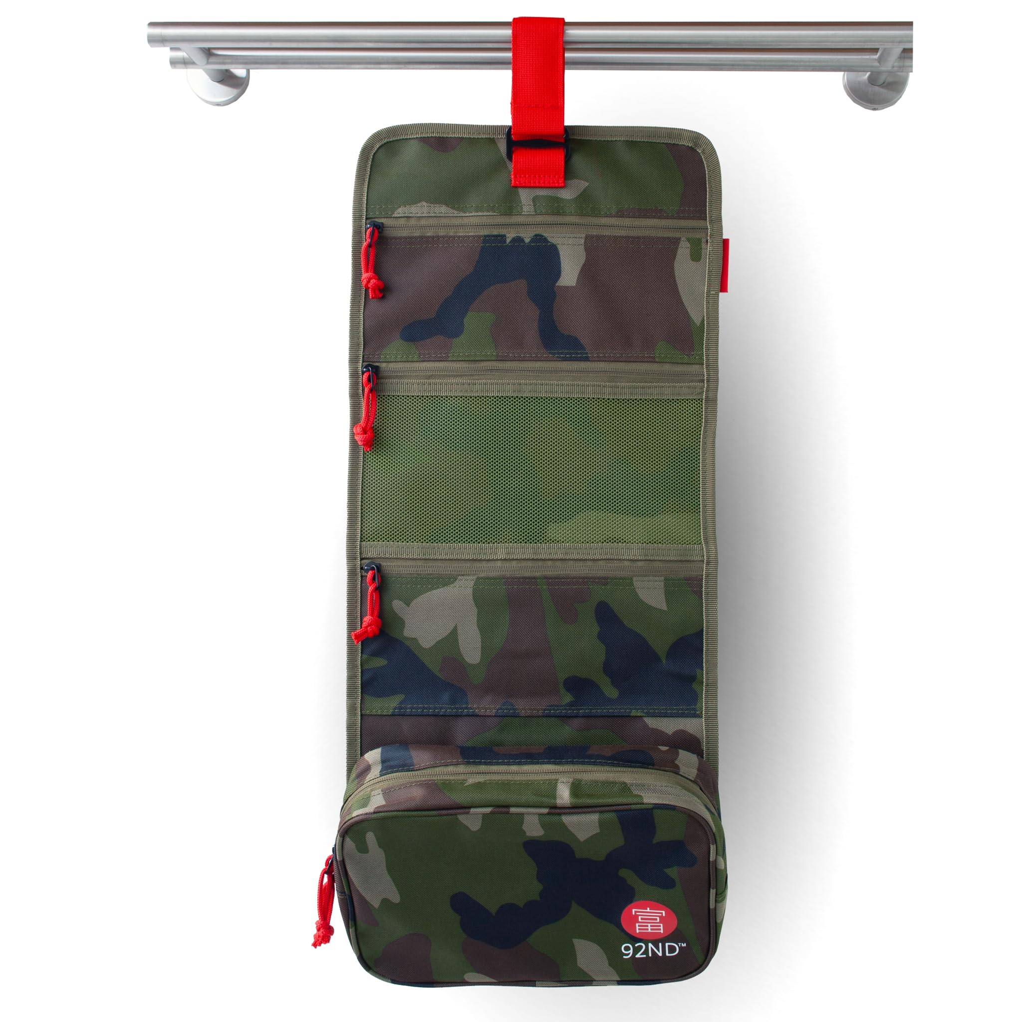 92ND.Supply, Neceser para hombre, neceser para hombre, todos los compartimentos con cierre de cremallera, mucho espacio de almacenamiento gracias a las correas ajustables, cierre de . Camuflaje