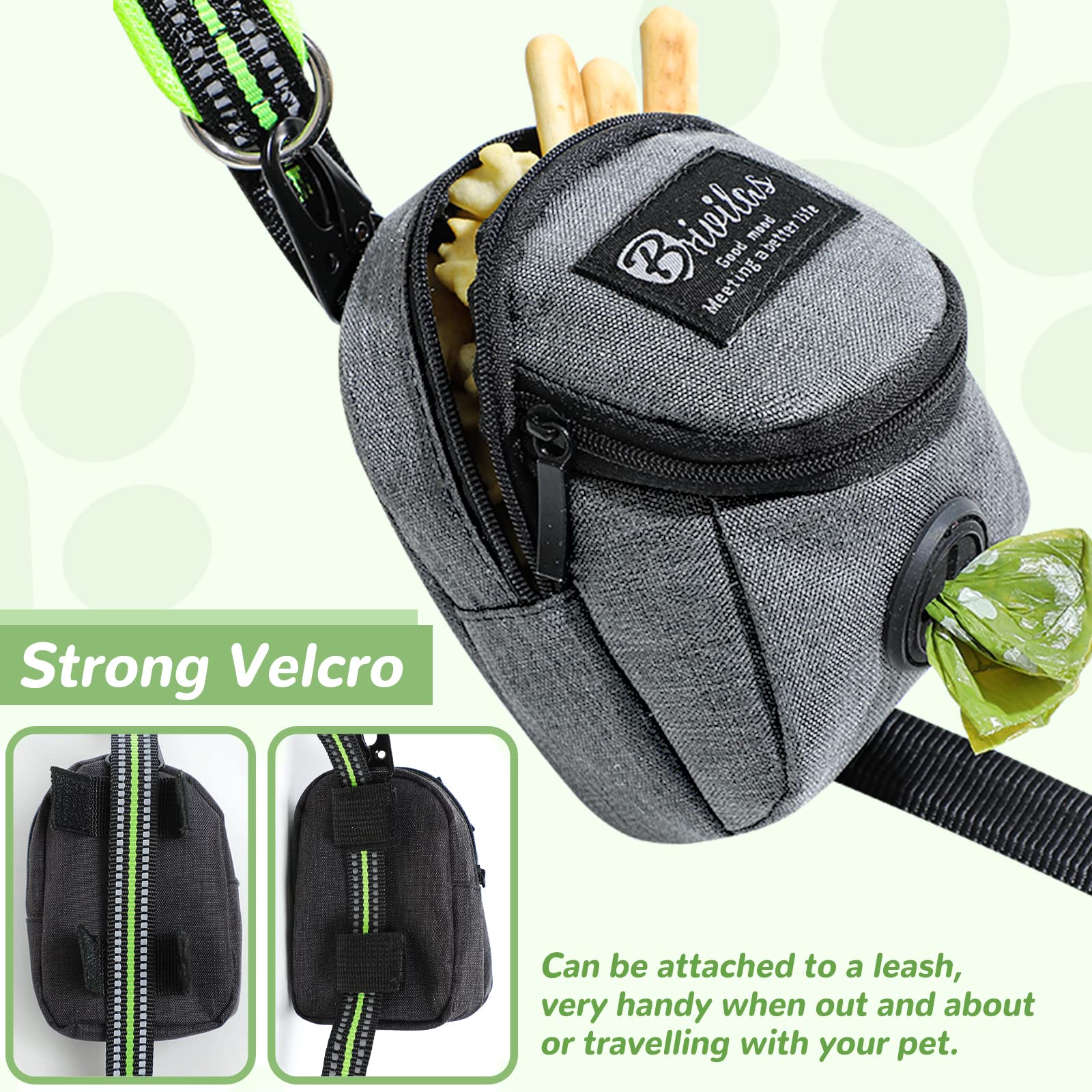 Grantop Dog Treat Pouch,Dispenser Pet Treat Waste Bags Pet Training Bag with Poop Bag Holder Puppy Training Walking Bag for Travel Walking - Image 4
