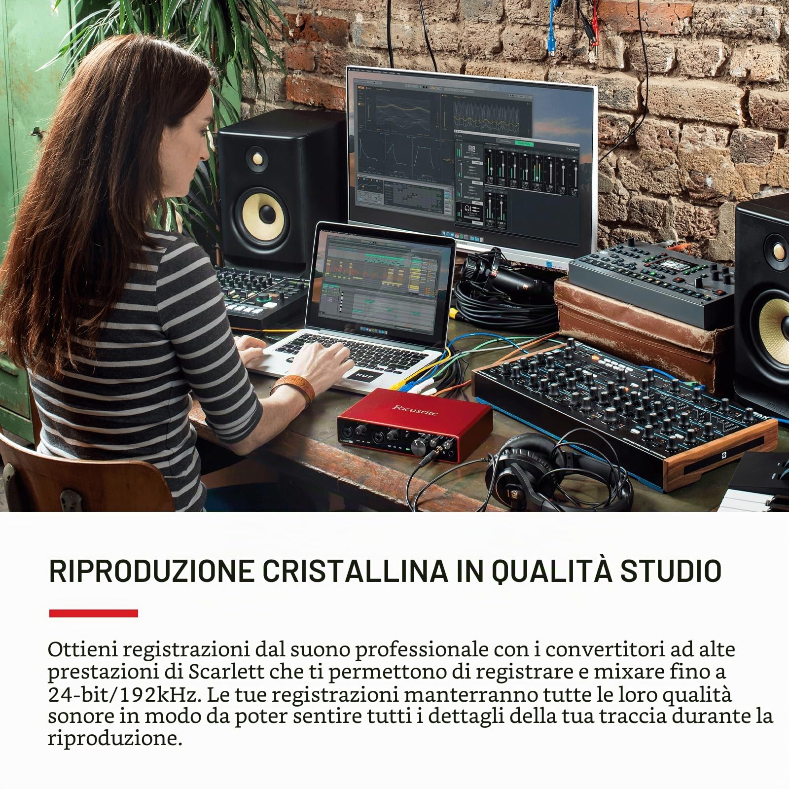 Focusrite Scarlett 8i6 interfaccia audio USB per registrare, creare e trasmettere in streaming — qualità studio, riproduzione trasparente