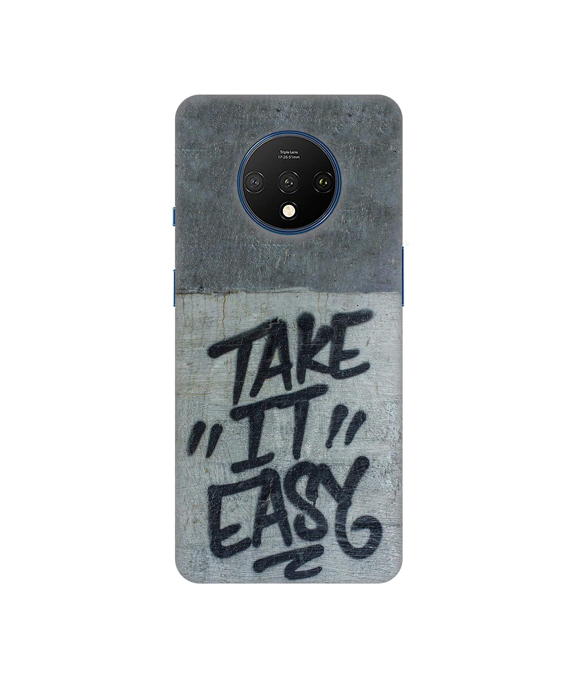 Solimo Plastic Designer Take It Easy 3D Printed Hard Back Case Mobile Cover for Oneplus 7T, Multi-Coloured