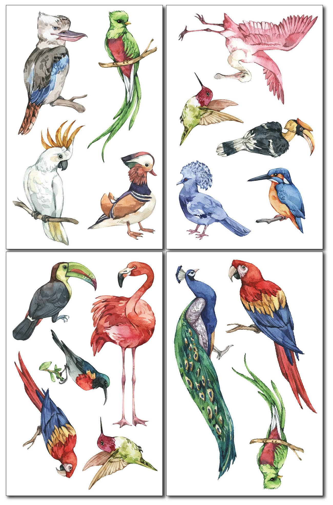Samunshi Wall Tattoo Exotic Birds Set Wall Pictures Children's Room Decoration Boy Wall Sticker Children's Room Girls Wall Sticker Children's Room