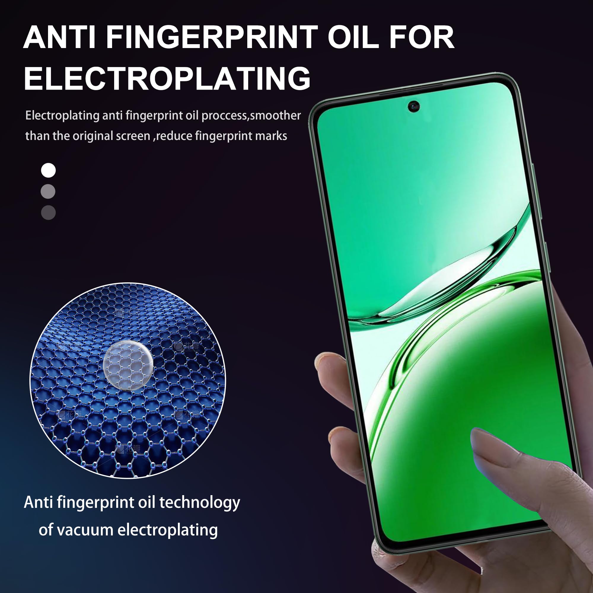 Bihizei Vetro Temperato per OPPO Reno 13 5G, 2 Pezzi Pellicola Protettiva e 2 Pezzi Pellicola Protettiva Fotocamera Posteriore, 9H Anti Graffi HD Protezione Schermo, Senza Bolle