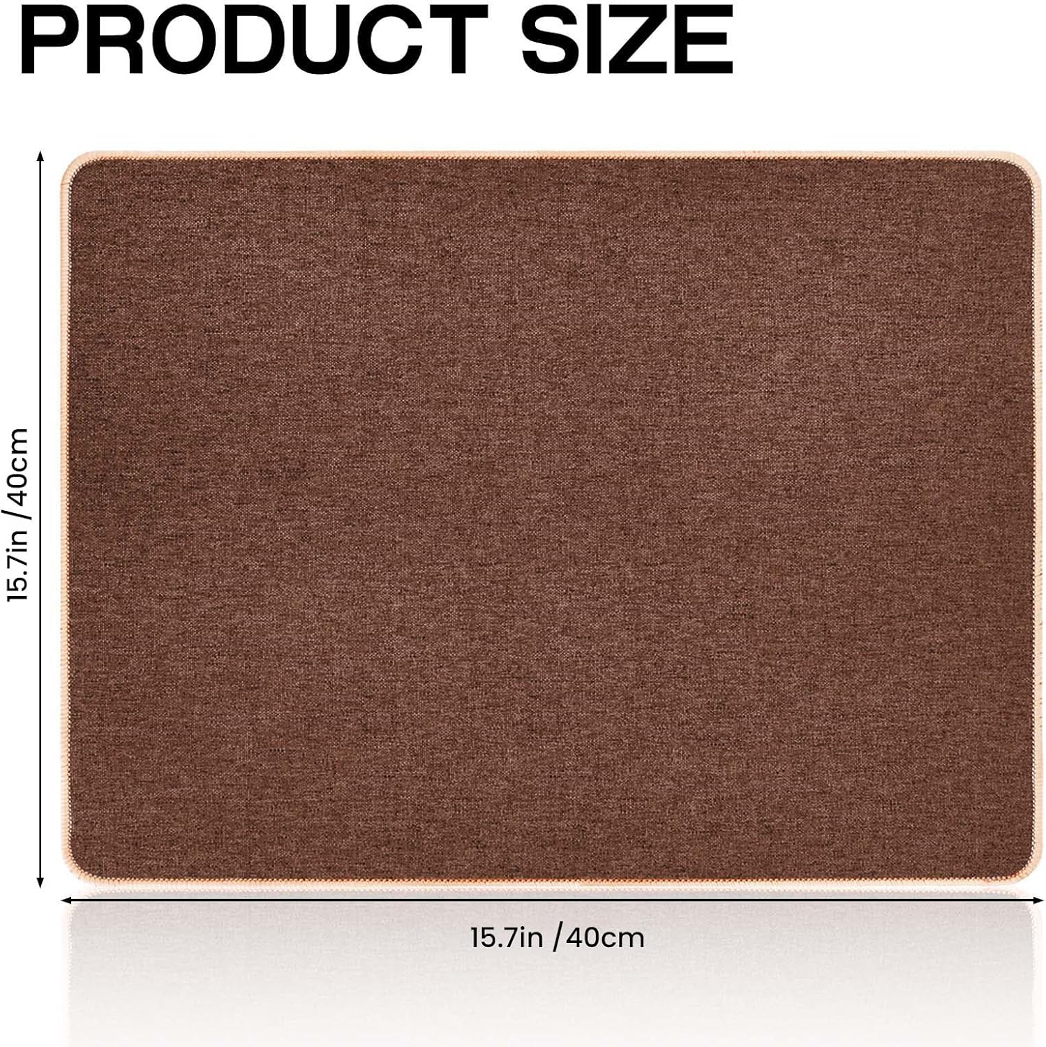 DAWNTREES Night Stand Covers Set of 2,15.7" x 15.7" Small Bedside Table Cloth,Waterproof and Anti Slip,Nightstand Mat Protector,Brown