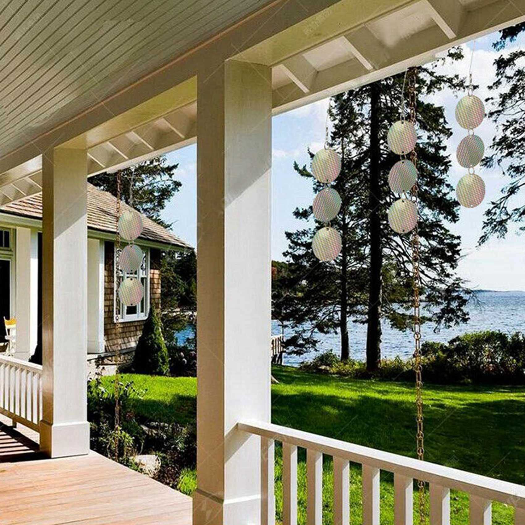 Ruitutedianzi 48PCS Bird Repellent Discs Reflective Hanging Device to Keep Birds Away Like for Pigeons