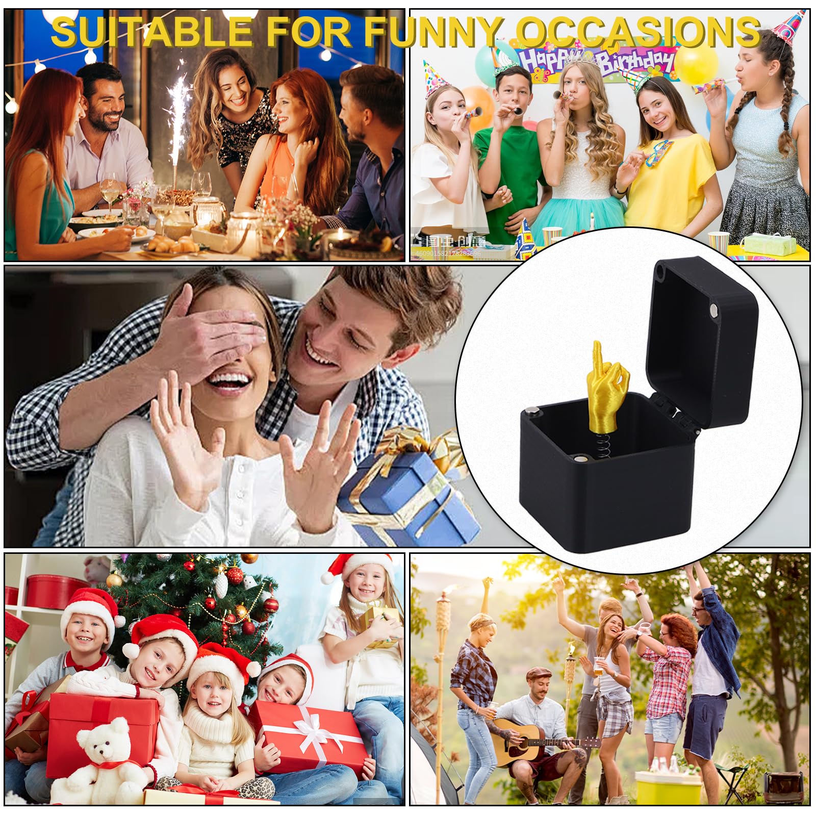 Middle Finger Surprise Gift Box Middle Finger In A Box Funny Prank Pop Up Gift Gag Prank Gifts Secret Christmas Funny Gifts for Office Desk Home Decor - Image 4