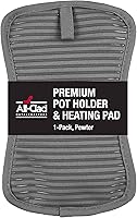 Vista 23 de All-Clad Soporte Premium para Ollas y Almohadilla Térmica: Resistente al Calor hasta 500 Grados - 100% Algodón, Almohadilla Térmica de 10"x6.25
