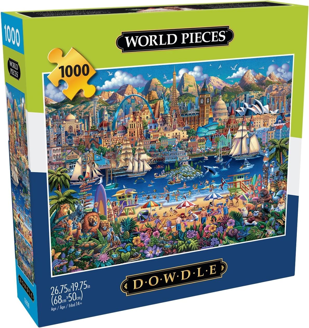 Buffalo Games - Dowdle - World Pieces - 1000 Piece Jigsaw Puzzle for Adults -Challenging Puzzle Perfect for Game Nights - Finished Size is 26.75 x 19.75