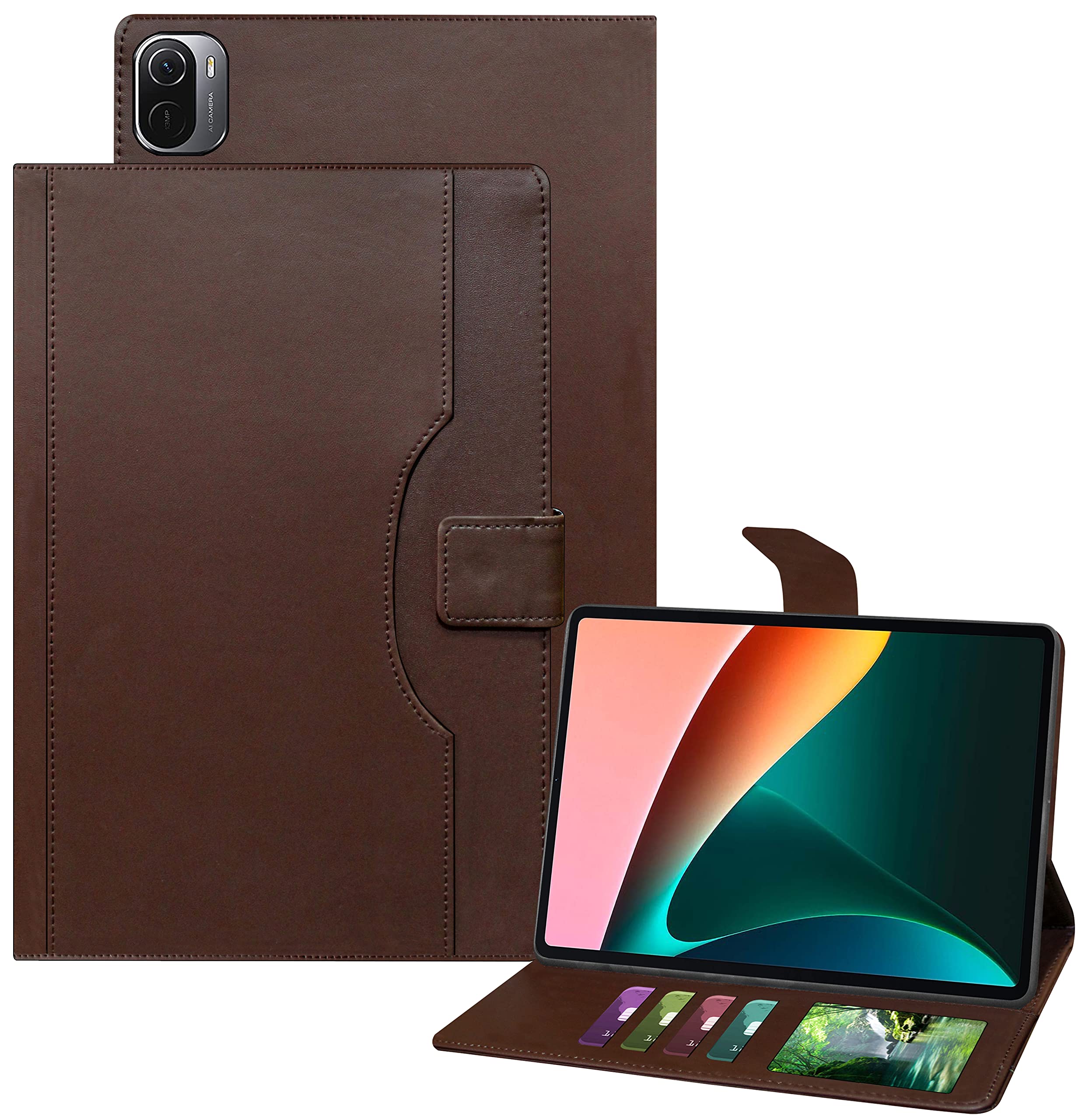 TGK Multi-Angle with Viewing Stand Leather Flip Case Cover for Xiaomi Pad 5 11.0 inch (Dark Brown) (B0B28KH985) Amazon Price History, Amazon Price Tracker