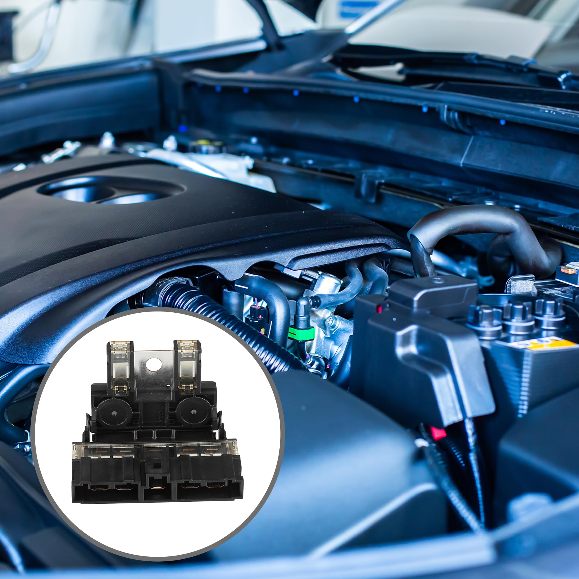 Assemblage Borne Fusible Batterie Pour Nissan G35-1 Pièce | Couleur Noir, Matériau Plastique/Métal, Taille 89.5X71X61mm, Pour Nissan FX35 FX45 NV200, OE 24380BB50A/2438079913