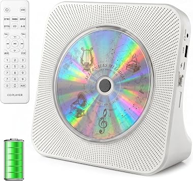 CD Player Portable Bluetooth Desktop 4000mAh Rechargeable