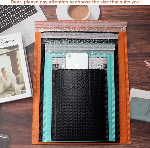 Miniatura 6 de MEIANJU - Sobres acolchados de polietileno de 11 x 9 pulgadas, bolsas de correo de embalaje pequeño, suministros de negocios, azul lago, 25 unidades