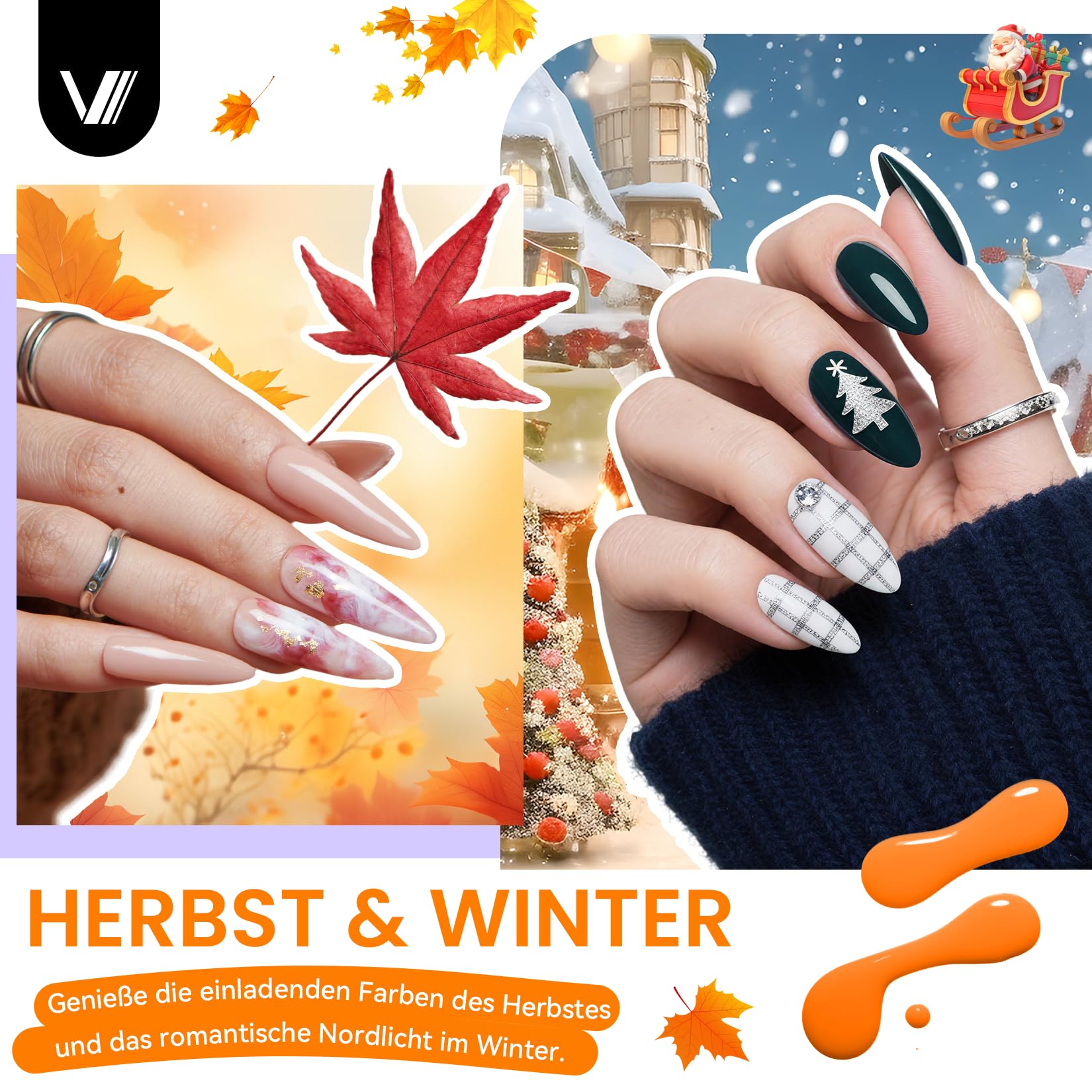 VANREESA Gel Nägel Set, 35 Farben U V Nagellack Set mit 48W U V Lampe für Gelnägel, Nägel Selber Machen Set mit Professionelle Nagelwerkzeuge, Geschenk für Frauen