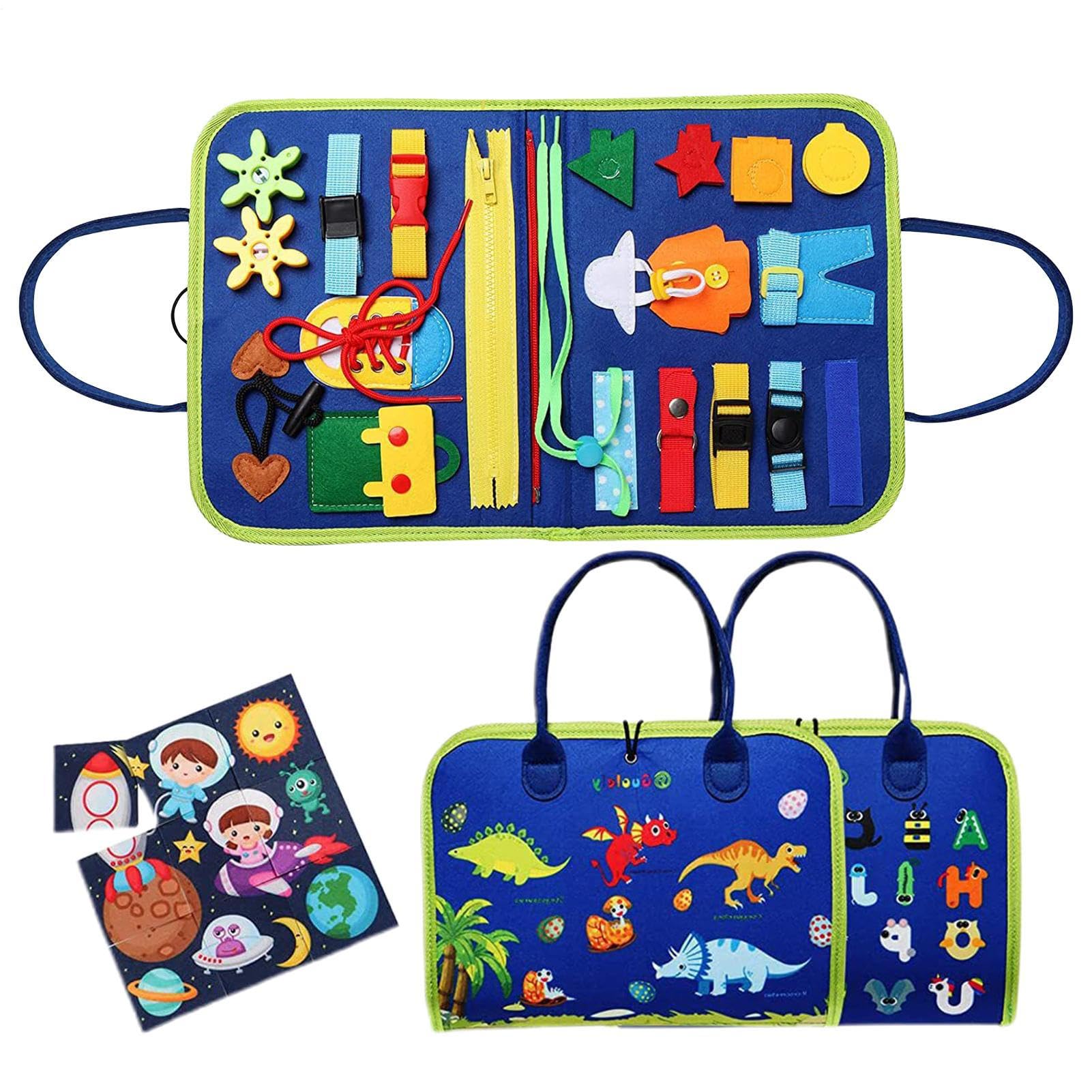 Generico Giocattoli Sensoriali Per Bambini - Lavagna Sensoriale Con Libro Morbido E Occupato, Giochi Di Viaggio Su Strada Attività Motorie, Forniture Per L'asilo Giocattolo Per Lo Sviluppo Delle Abili