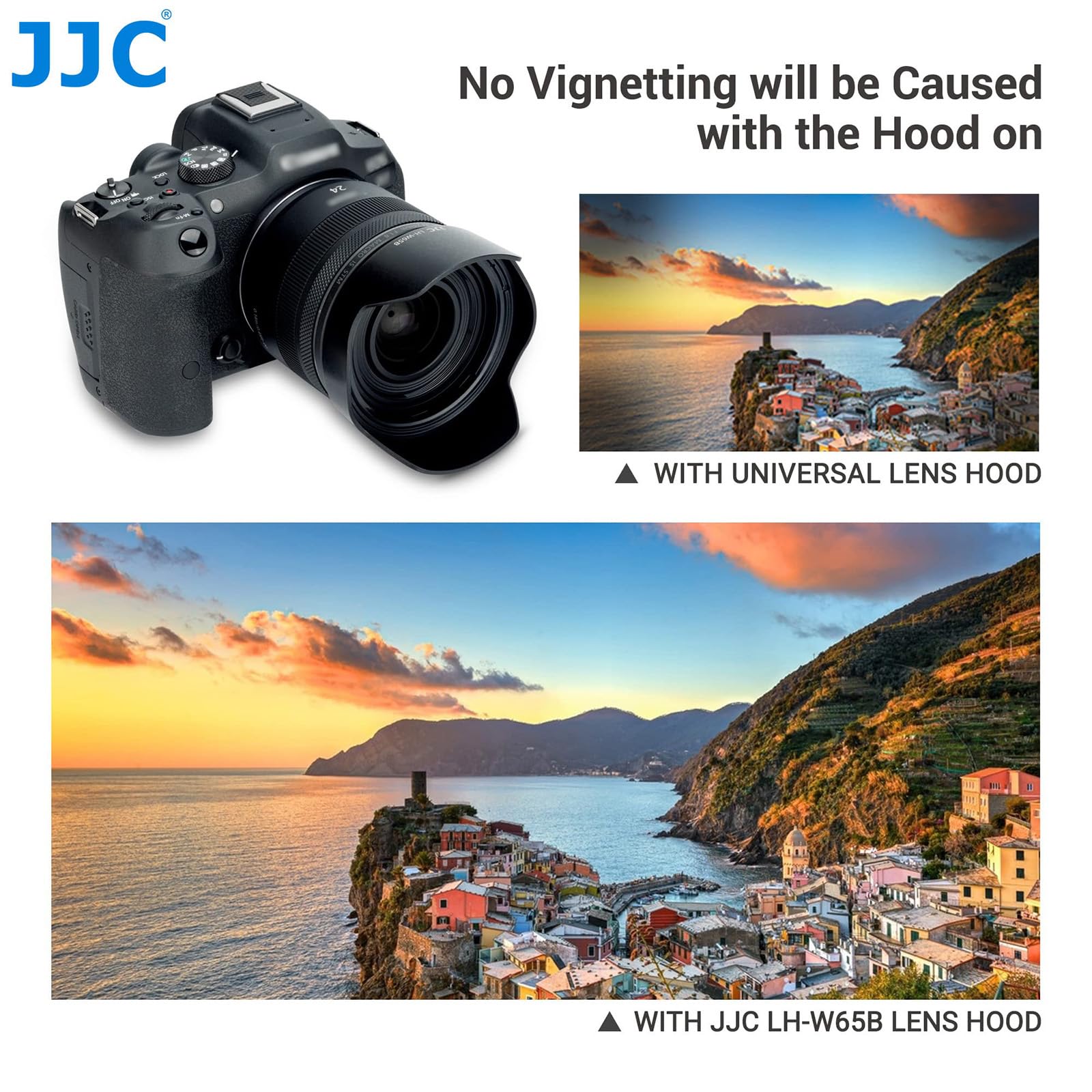 JJC Pare-Soleil de Rechange pour Canon EW 65B pour Objectif Canon RF 24 mm f/1.8 Macro is STM, Objectif Canon EF 24 mm f/2.8 is USM et Objectif Canon EF 28 mm f/2.8 is USM.