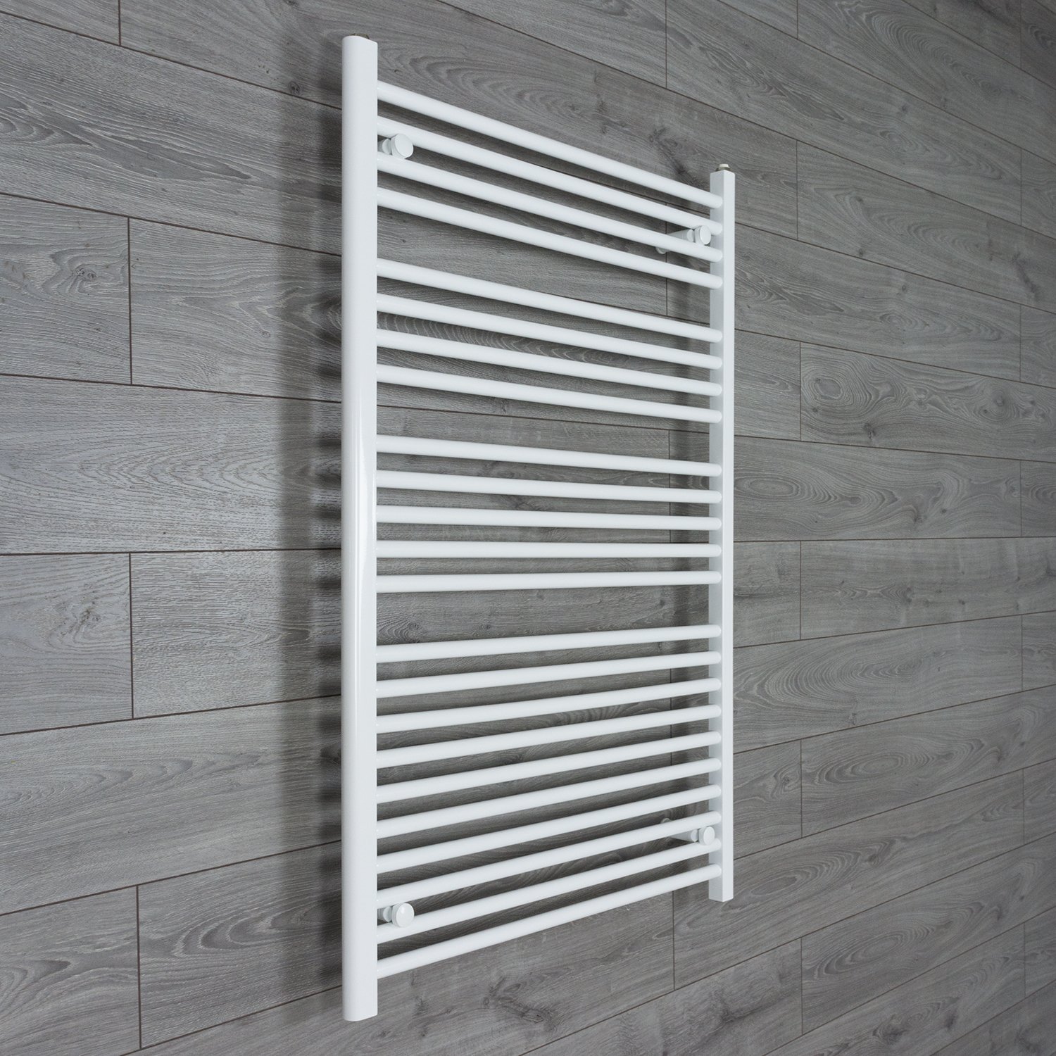 Companyblue 900mm wide x 1200mm high Heated Towel Rail Straight Flat White Bathroom Warmer Radiator Rack Central Heating