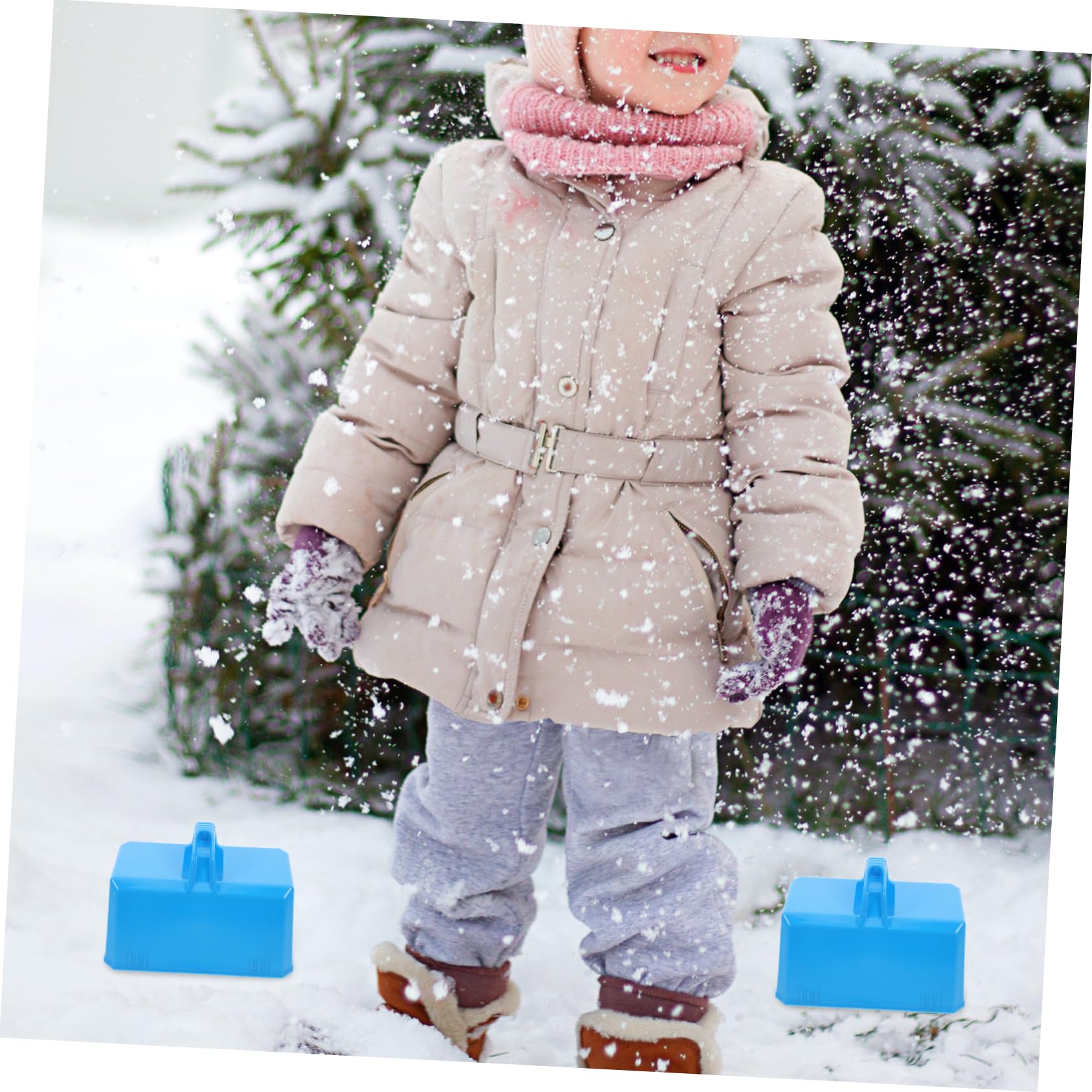BESPORTBLE 3Pcs Winter Snow Brick Maker DIY Sand Brick Mold for Outdoor Fun for Building Snow Forts and Summer Sandcastles Design for Family Play - Image 4