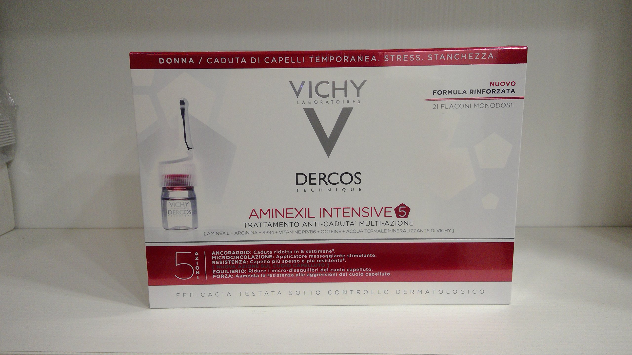 Vichy Dercos Aminexil Intensive Treatment Fall Protection Women 21 Ampoules