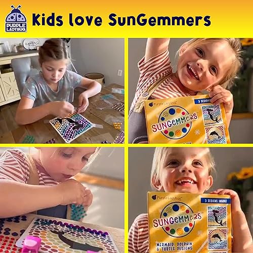 Vista 39 de PURPLE LADYBUG SUNGEMMERS - Kit de atrapasoles para ventana, actividades de verano para niños, regalos de cumpleaños para niñas y niños, Sol y arco