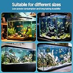 QZQ Thermomètre de réservoir de poisson Thermomètre d'aquarium Touch Stick sans fil Thermolomètre numérique de l'aquarium LED Affichage ±1°F pour la surveillance des accessoires de température de l'aquarium du réservoir de poisson (2 Boîte noire)