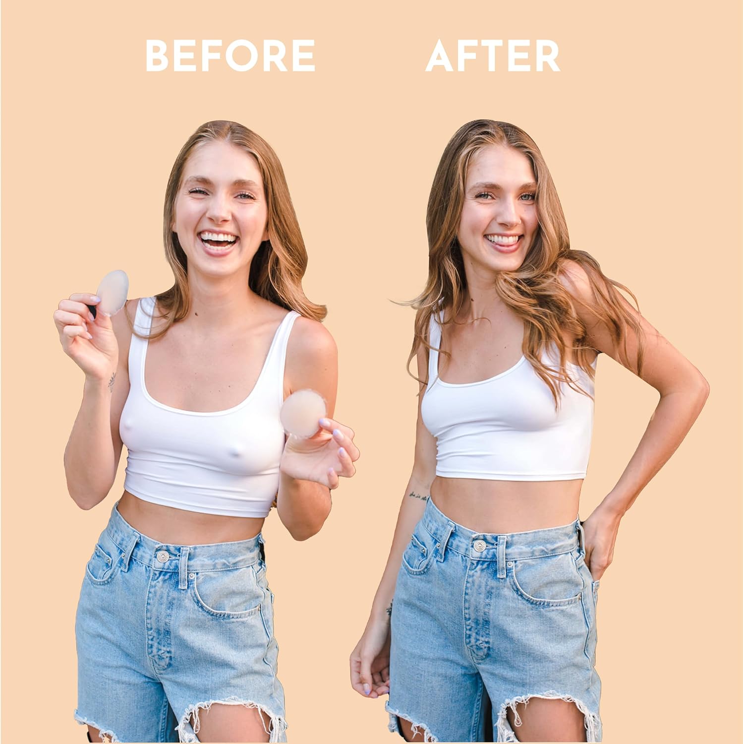 Boob-eez Nipple Covers (6 cm) Sweat Proof 100% Silicone Adhesive Breast Pasties