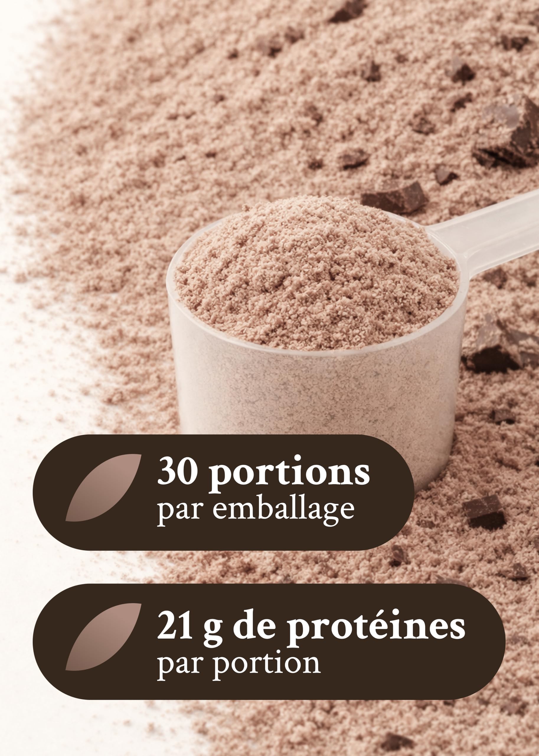 Intenson Vegan Protein Powder Chocolat, 900 g, 21 g de Protéines par Portion, 30 Portions, Mélange Pois & Chanvre, 100% Végétal, Sans Lactose, Sans Gluten, Sans Sucre, Formule Clean