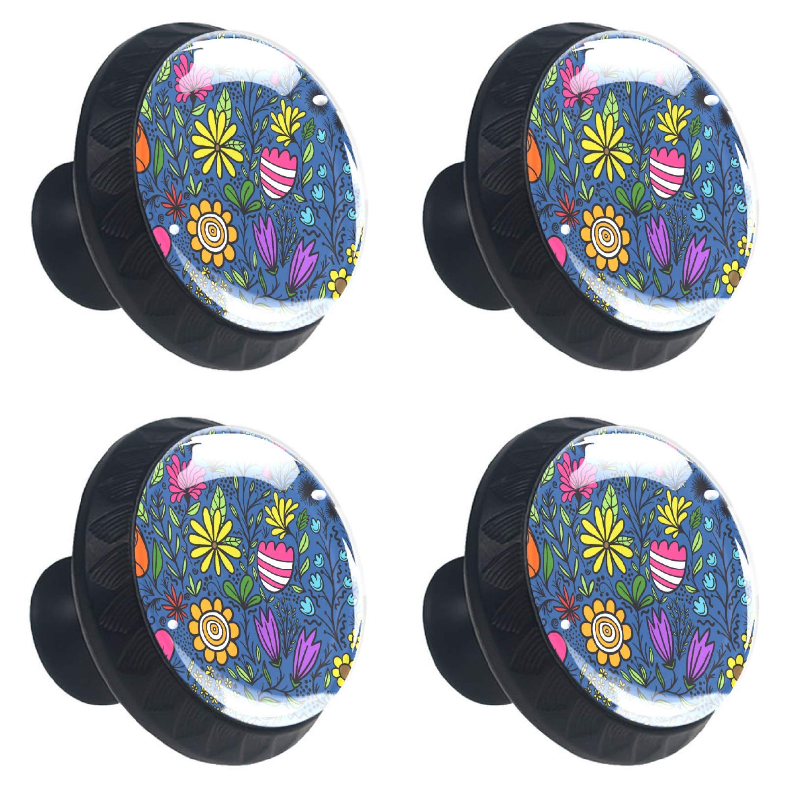 Boutons de tiroir en verre cristal lot de 4 poignées rondes avec vis pour meuble de maison