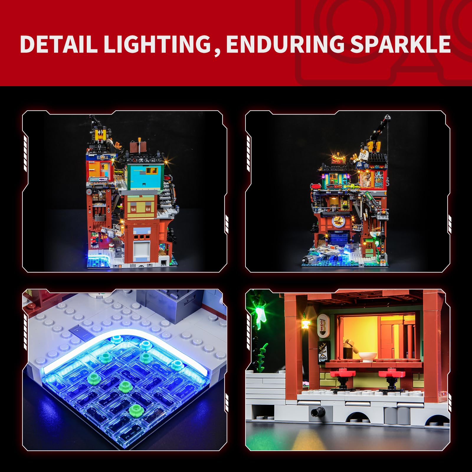 BRIKSMAX 2.0 Light Kit for Lego NINJAGO City Workshops -Innovative Led Lighting Compatible with Lego Disney 71837 - Image 3