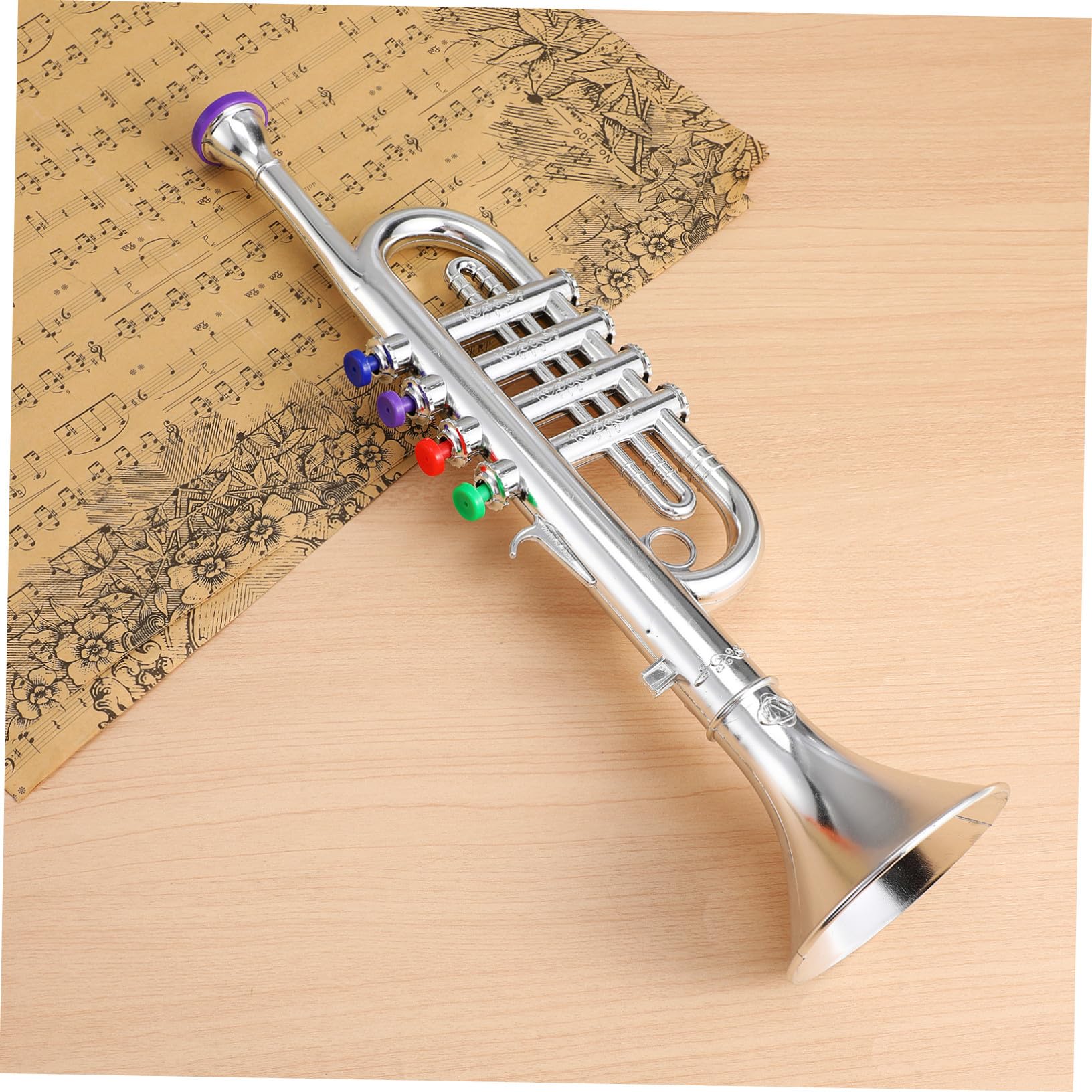 ORFOFE Tromba Giocattolo per Plastica Sicura Leggera e Resistente Strumento Musicale Educativo per Principianti per Sviluppare Abilità Musicali e Ritmo Fin Dalla Prima Infanzia