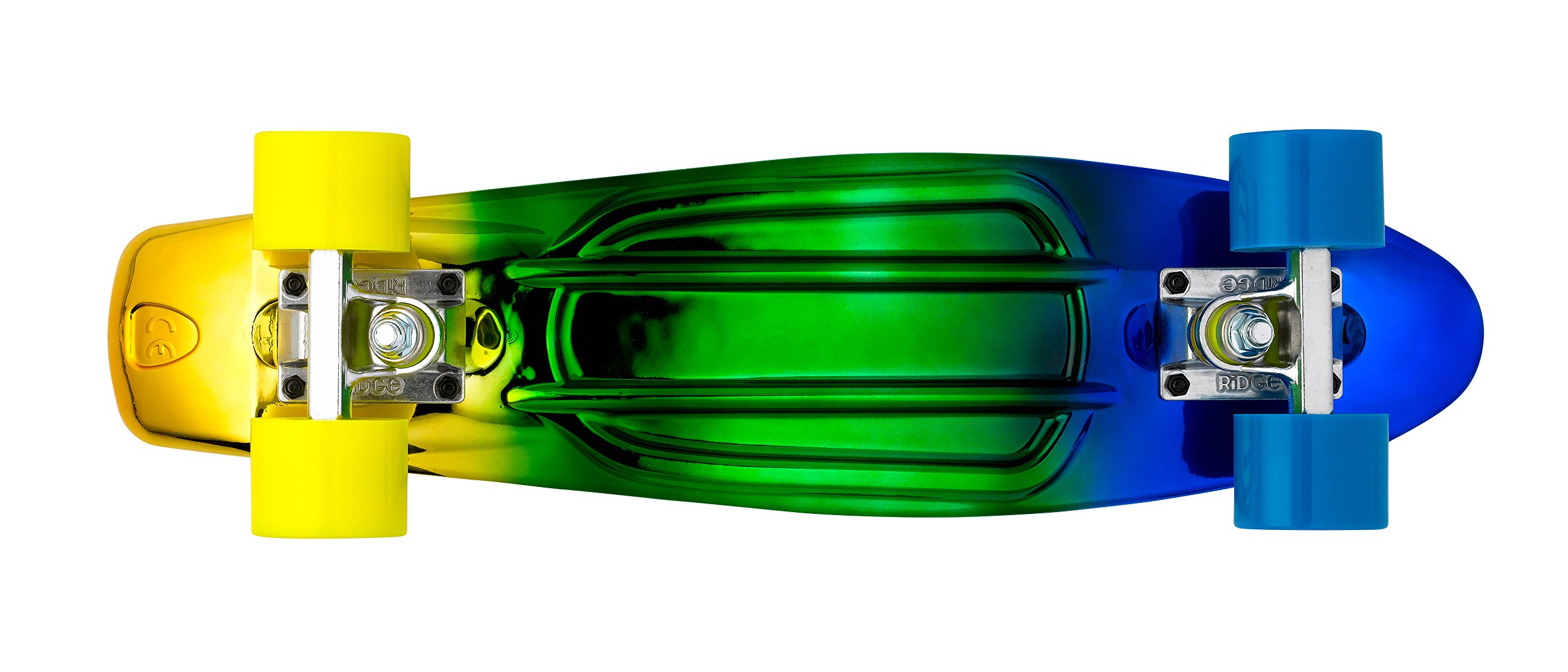 Ridge Skateboards 22" Mini Cruiser Board Neochrome, Complet, fabriqué au Royaume-Uni, 55cm