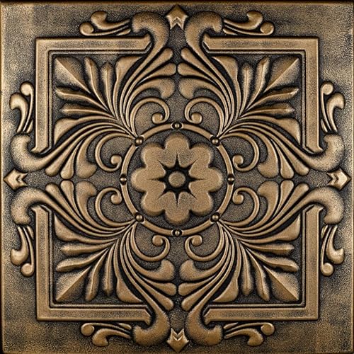 A La Maison Ceilings R14 - Azulejos de techo de espuma prepintados victorianos (21.6 pies cuadradosestuche), paquete de 8, color blanco dorado lavado A La Maison Ceilings R14 - Azulejos de techo de espuma prepintados victorianos (21.6 pies cuadradosestuche), paquete de 8, color blanco dorado lavado