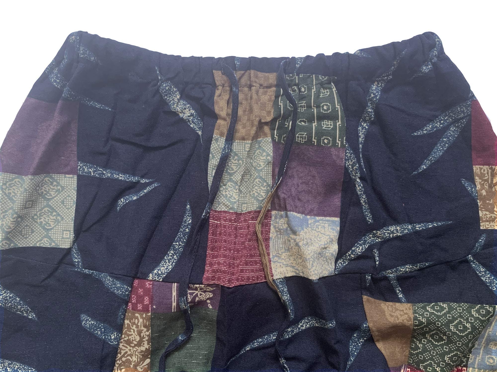 PERDONTOO Hommes Sarouel Confortable Taille Élastique Décontracté Hippies Pantalon