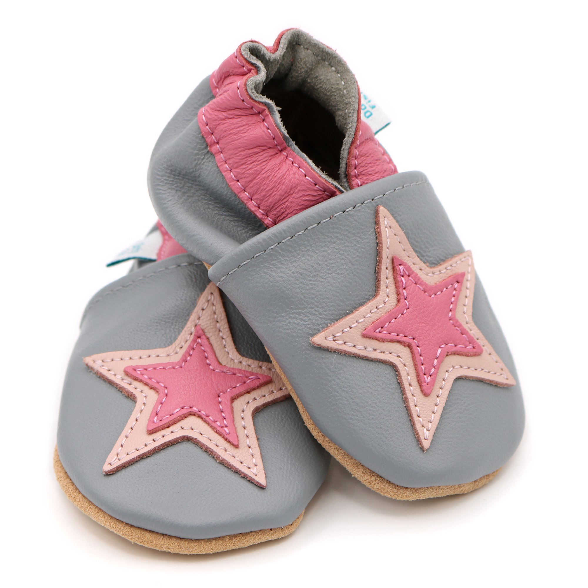 Dotty Fish Baby & Toddler Shoes Soft Leather - Non-Slip, Lightweight and Breathable, Soft Sole for First Steps, Unisex 0-5 Years, UK Brand - 5
