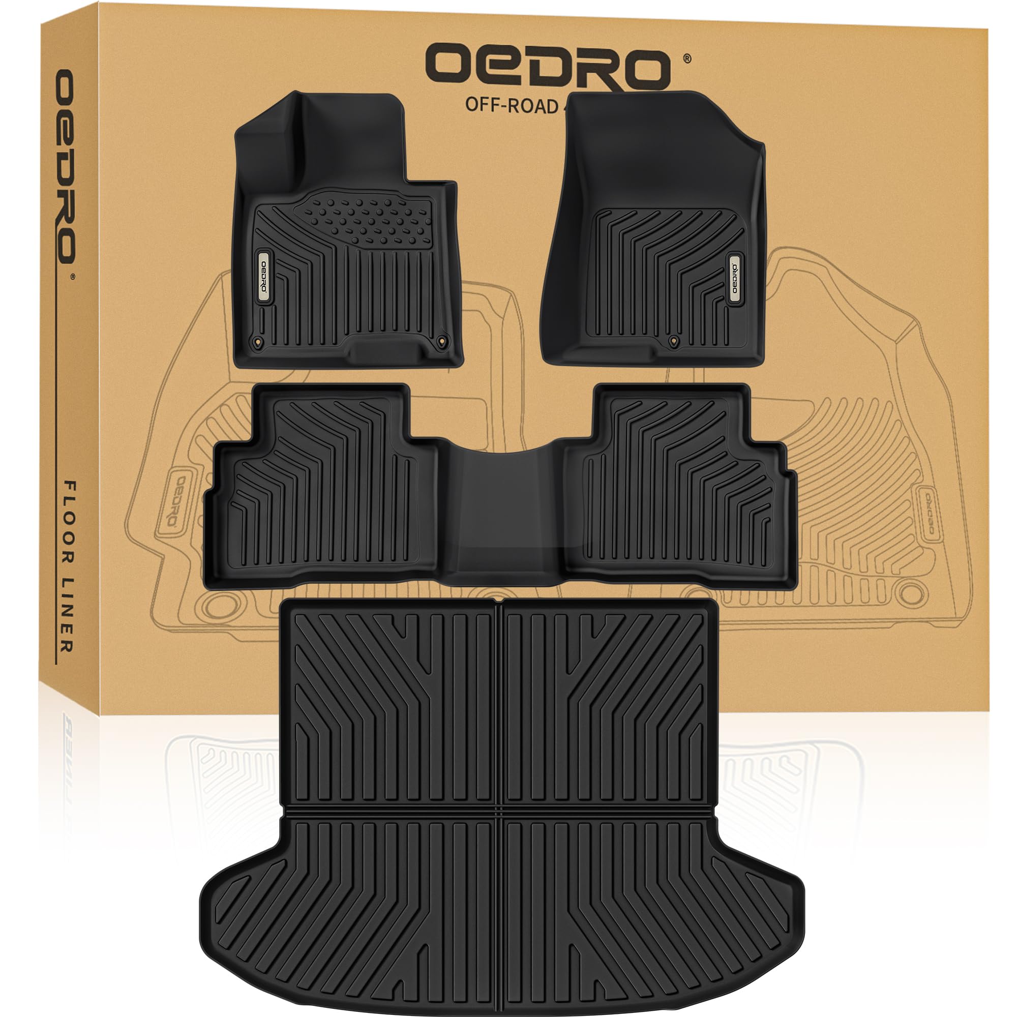 OEDRO Floor Mats Fit for 2023 2025 Kia Sportage Hybrid Not for PHEV All Weather TPE Car Liners