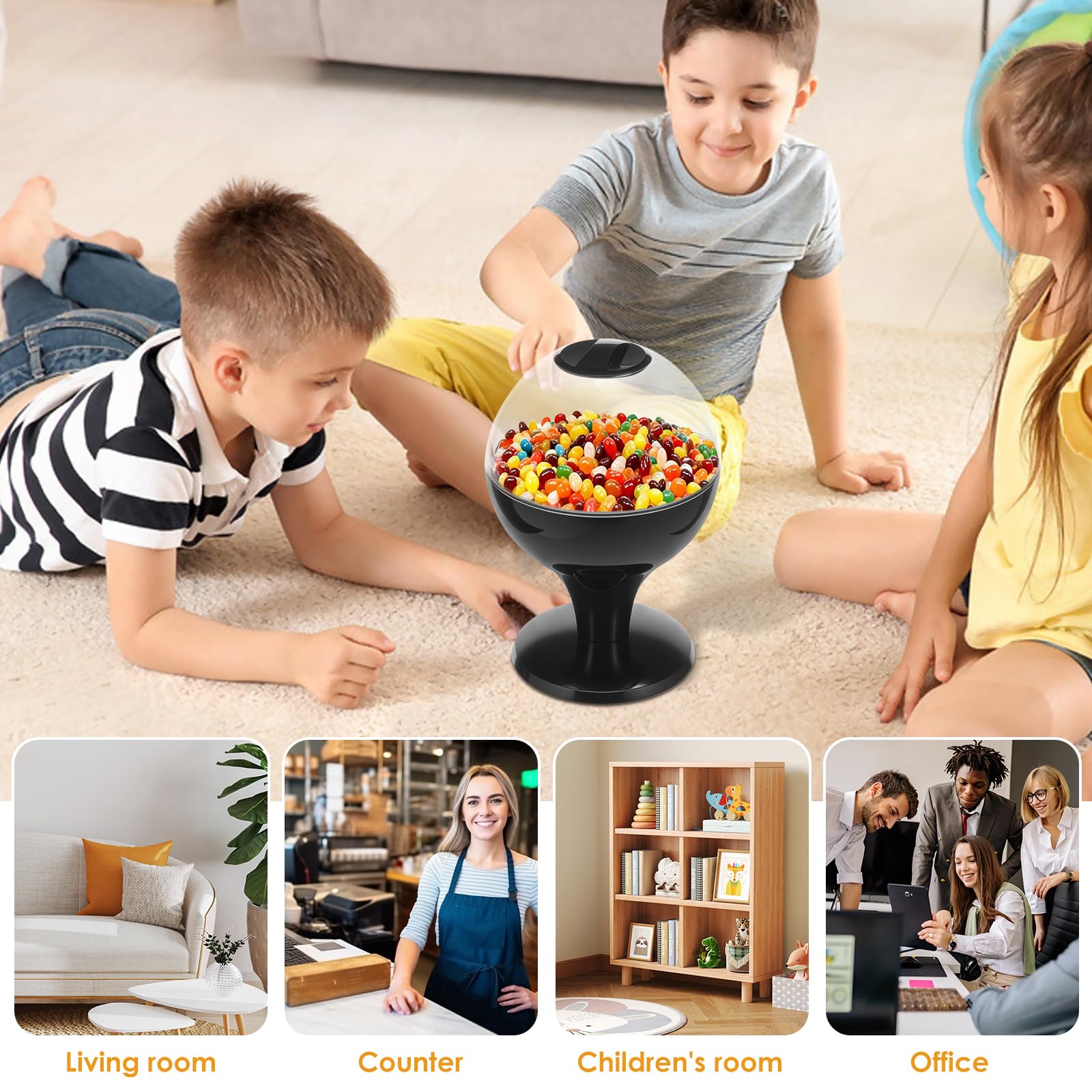 Distributeur automatique de bonbons 1 l - Machine à bonbons automatique avec capteur infrarouge - Contrôle précis pour boules en caoutchouc, oursons en gomme, noix, céréales