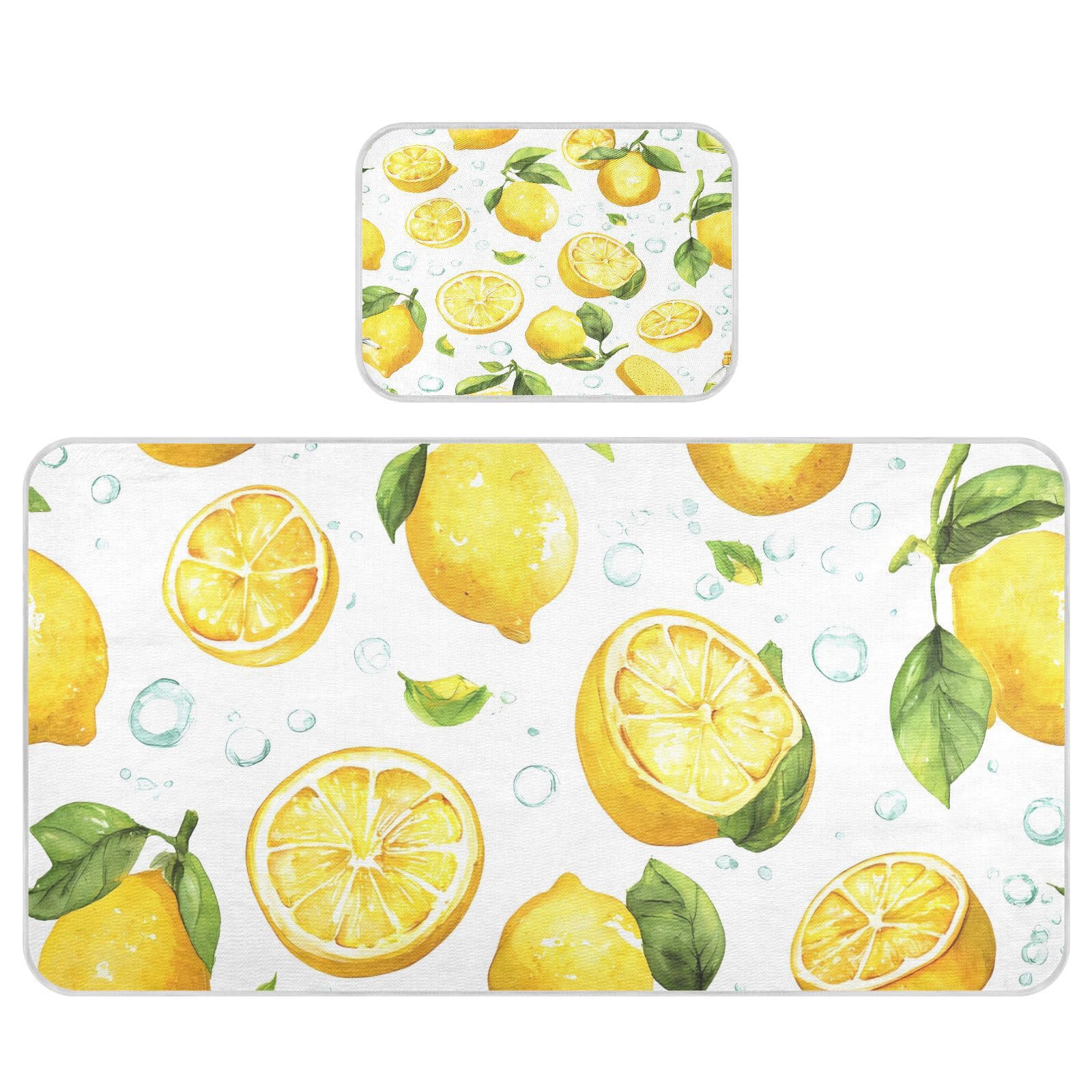 Bolaz Summer Sleeping Bed Pad, Lemon Bubble Pattern Cooling Mattress Set Breathable Bed Mat Ice Silk Mat + Pillow Cover for Toddler Boys Girls