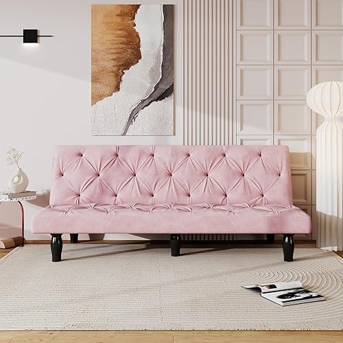 Sofá cama de terciopelo convertible con patas de madera, cama plegable, sofá cama, sofá cama adecuado para sala de estar familiar, apartamento,
